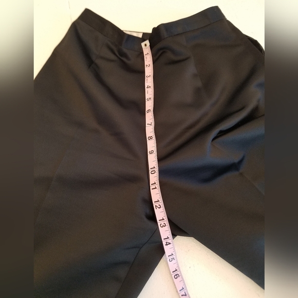 Vintage Oleg Cassini Women's 2 Pc Jacket Pantsuit Black  Size 8 - Picture 14 of 16